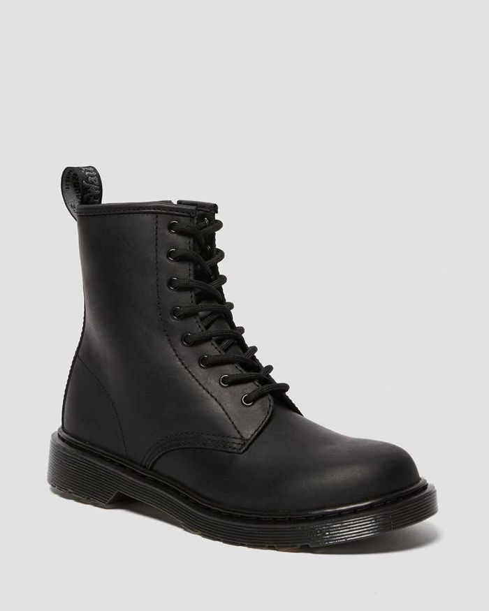 Dr Martens Støvler Barn Svart Youth 1460 Faux Fur Lined 0983GWNQJ